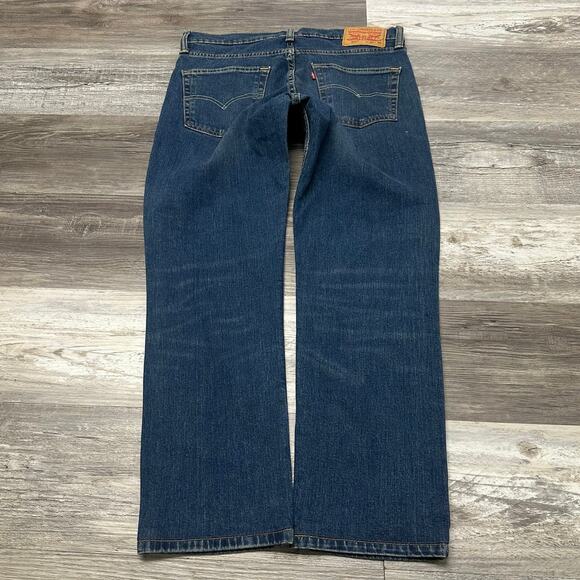 Levis 511 Dark Wash Faded Blue Mens 32x28 Slim Fit Stretch Denim Jeans Red Tab - Picture 2 of 11